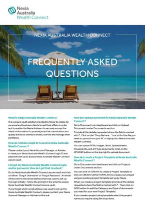 Nexia Australia Wealth Connect FAQs