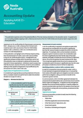 Applying AASB 15 - Education